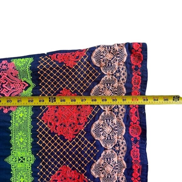 Boho Colorful Summer Dress V-Neck Resort Wear Size Medium - Picture 9 of 9